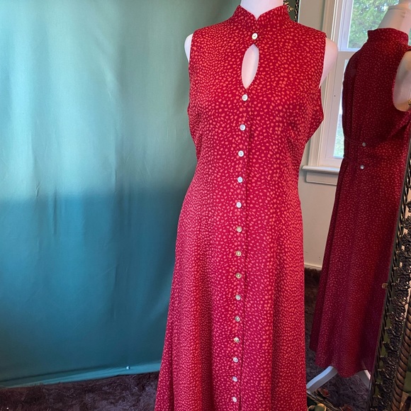 David Warren dress 8 red vintage - Picture 7 of 11